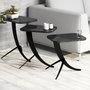 Hanah Home Pion - Black Marble Juego de Mesas Nido